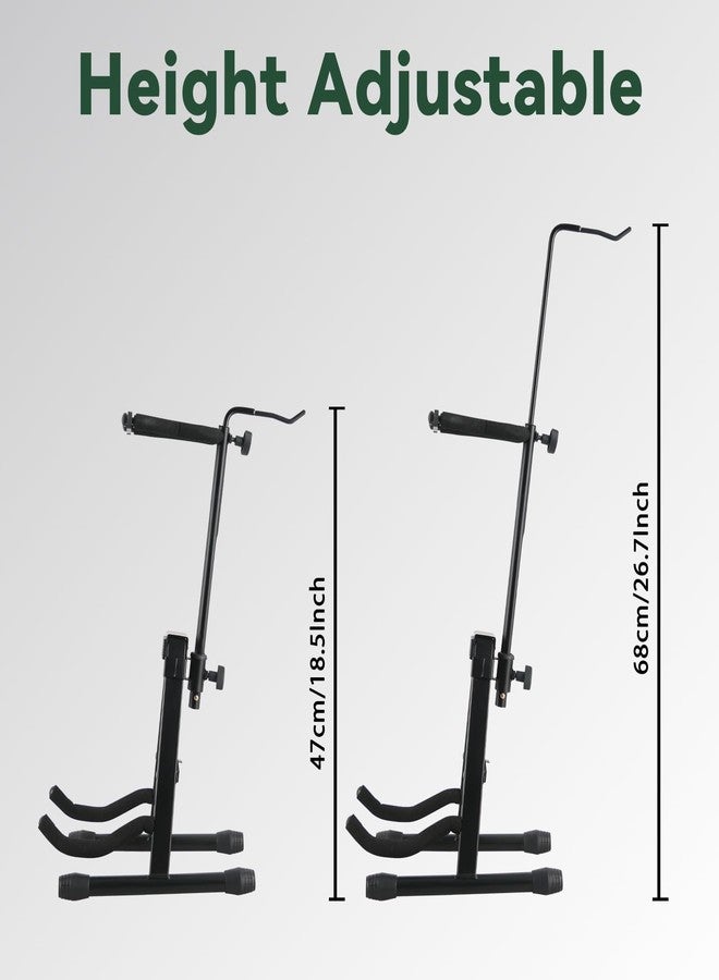 ROWELL Violin Stand with Bow Holder, Foldable, Portable, Height Adjustable, Head Protection, Anti-slip Foot Covers (Black) - Image 5
