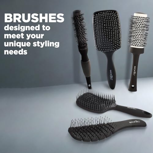 Ikonic Professional Supremo Paddle Hair Brush with IntelliFlex Bristles & Anti-Slip Handle for Gentle Detangling, Salon/Personal Grooming, Straightening, Smoothing, Styling - Men & Women, - Image 5