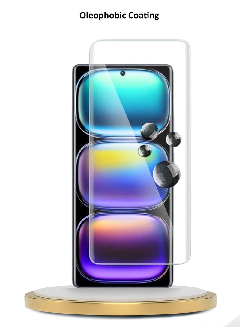 Wtech Infinix Hot 50 Pro+ 4G 2024 Premium Curved Edges UV Full Glue Full Cover Tempered Glass Screen Protector (MSGUCN) - Clear - Image 5