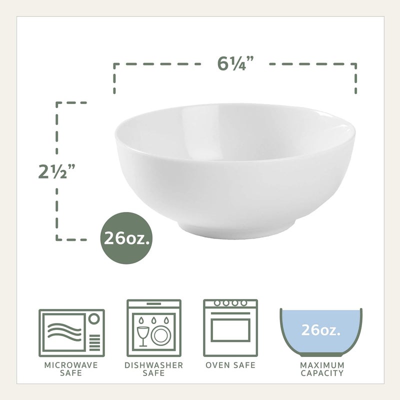 Everyday White Set of 4 Soup Cereal Bowls, 26 oz. - Image 3
