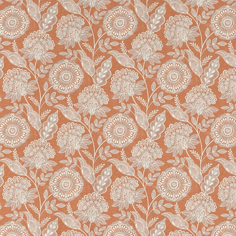 DDECOR Live beautiful DDECOR Live beautiful Cotton Ethnic 145 TC King Fitted Bedsheet with 2 Pillow Covers - Orange  - Image 5
