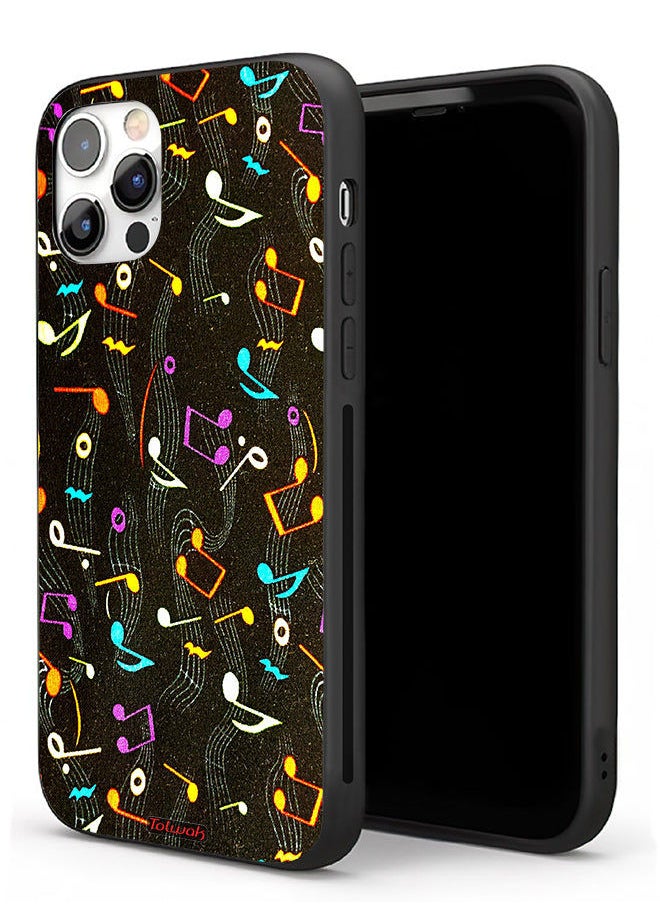 Tolwak Apple iPhone 11 Pro Max Protective Case Music Fabric Pattern  - Image 1