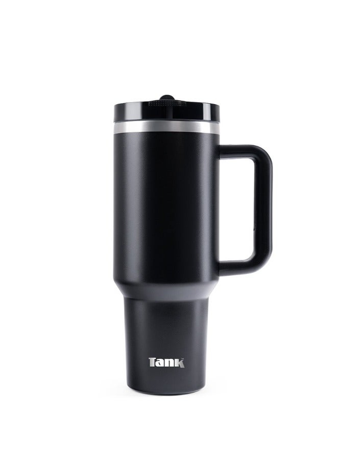 تانك خزان كونشر، 1200 مل، أسود، زجاجة من الفولاذ المقاوم للصدأ، معزولة، مانعة للتسرب - Image 1