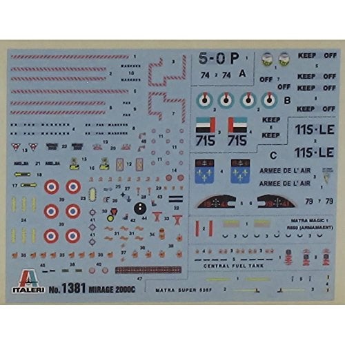 Italeri 1381 – Mirage 2000 °C 1: 72 Vehicles - Image 4