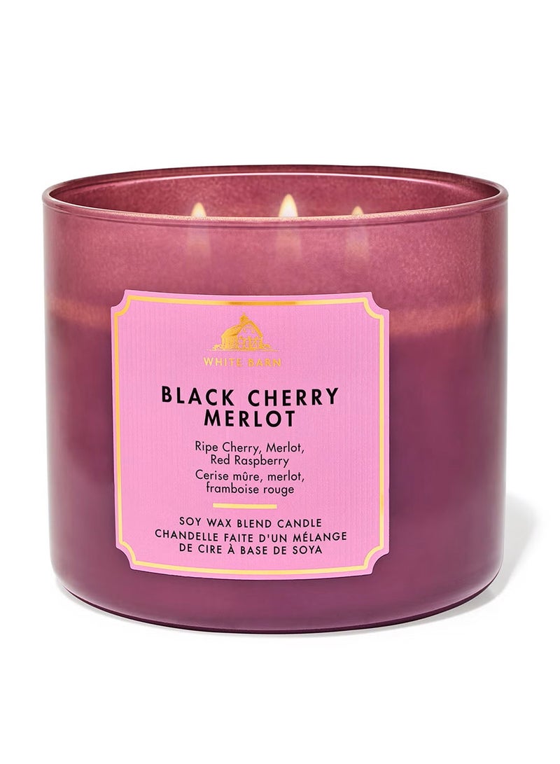 Bath & Body Works Black cherry merlot 3-wick Candle - Image 1