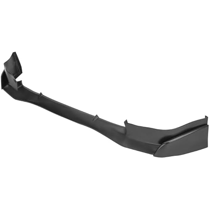 GT-Speed Compatible with/Replacement for Front Bumper Lip, MU Si Style PU Front Lip Spoiler Black, Fits 2006 2007 2008 Honda Civic 4-Door Sedan - Image 3