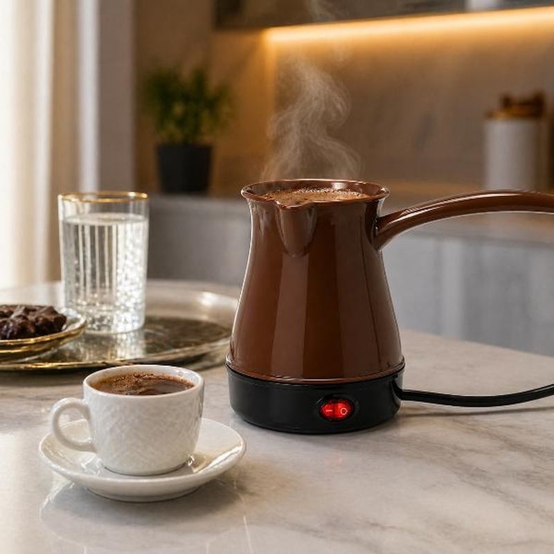 Electric Turkish Coffee Maker – Portable Mini Coffee Pot for Brewing Turkish Coffee – Fast Heating Coffee Kettle for Home, Office and Travel – Practical Gift - Image 3