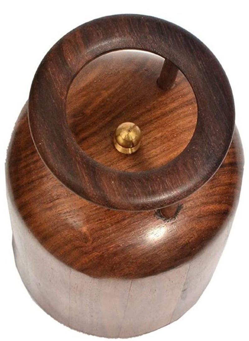 QUESERA Wooden Cylinder Shaped Money Bank Coin Box Gullak Money Bank for Kids Adults Wooden Gullak Saving Boxes  - Image 2