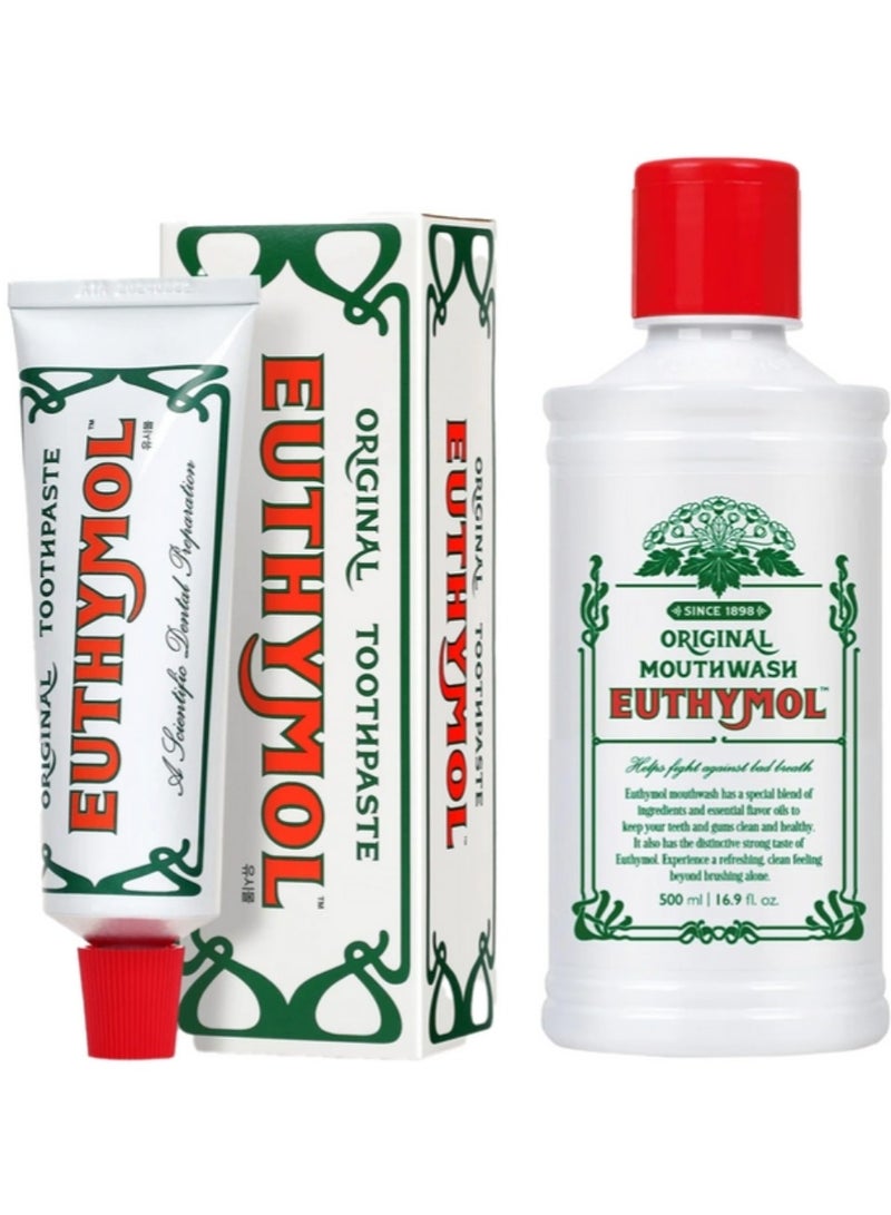 يوثيمول معجون الأسنان ايثيمول الأصلي 75 مل + غسول فم ايثيمول اوريجينال 500 مل