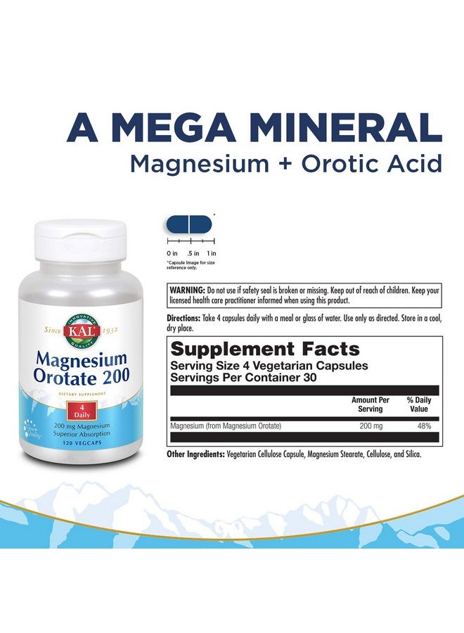 KAL - Magnesium Orotate, 200 mg, 60 tablets - Image 2