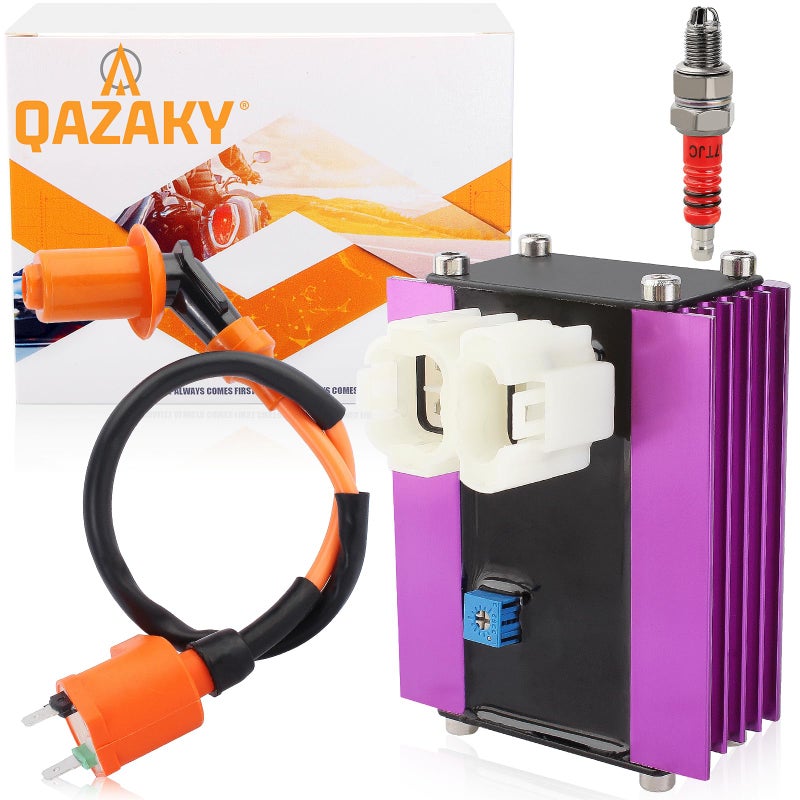 كويل الإشعال القابل للتعديل QAZAKY 6 دبابيس شمعات الإشعال للدراجات النارية ATV كواد سكوتر كارت موبيتش تشوبر باجي بيت دراجات سباق صينية 139QMB 152QMI 157QMJ 50cc90cc 110cc 125cc 150cc