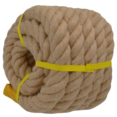 YUZENET Twisted Manila Rope (1.5 Inch x 20 Feet) Natural Jute Thick Hemp Rope for Docks, Railings, Climbing, Landscaping, Decorating - Image 2