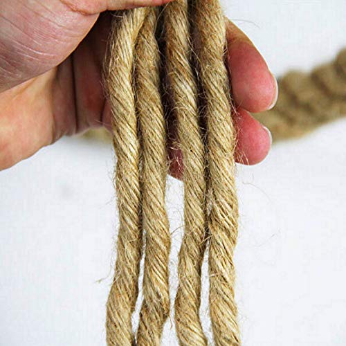 YUZENET Twisted Manila Rope (1.5 Inch x 20 Feet) Natural Jute Thick Hemp Rope for Docks, Railings, Climbing, Landscaping, Decorating - Image 3