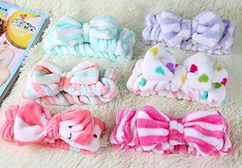 eS³kube Facial Make-Up Face Wash Velvet Strip Headband Yoga Sports Adjustable Elastic Hair Band For Girls & Women Beauty Tool 2 Pc (Multicolor) - Image 5