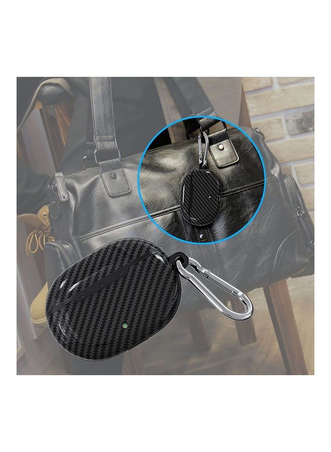 Beats Studio Buds Carbon Fiber Textured Bluetooth Earphone Case With Keychain Black - Image 5