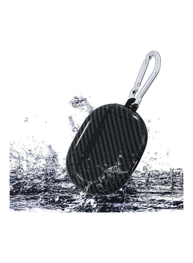 Beats Studio Buds Carbon Fiber Textured Bluetooth Earphone Case With Keychain Black - Image 3