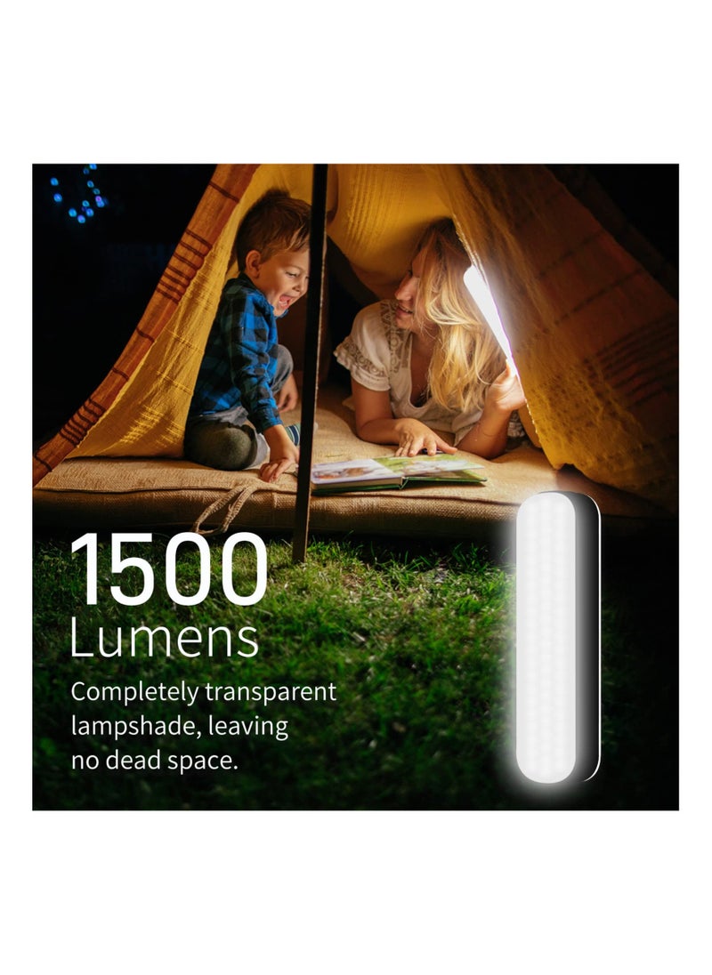 Solar Rechargeable Camping Lantern, 4800mAh Power Bank, 1500 Lumens, 40 LED lamp, 4 Light Modes LED Lantern for Car, Home, Outage, Attic, Garage, Backyard and More, Strong Magnets (Black × 1pcs) - Image 2