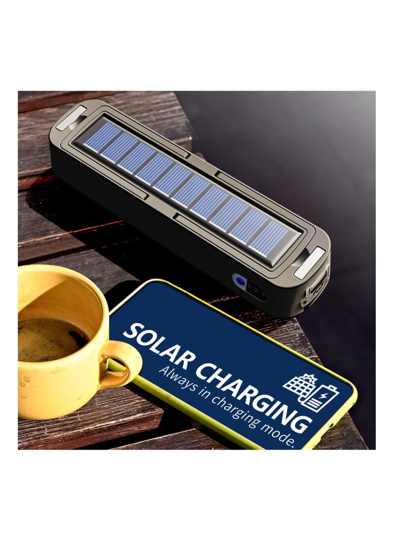 Solar Rechargeable Camping Lantern, 4800mAh Power Bank, 1500 Lumens, 40 LED lamp, 4 Light Modes LED Lantern for Car, Home, Outage, Attic, Garage, Backyard and More, Strong Magnets (Black × 1pcs) - Image 4