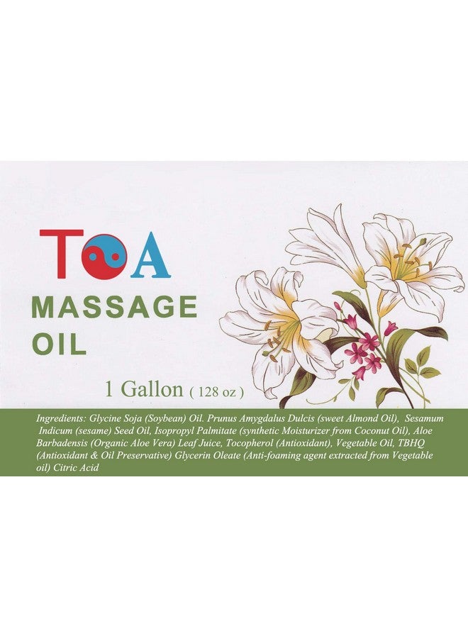 TOA Soothing Hydrating Natural Body Spa Massage Mineral Oil For Professional Massage Therapists Unscented Bottle 1 Gal - Image 4