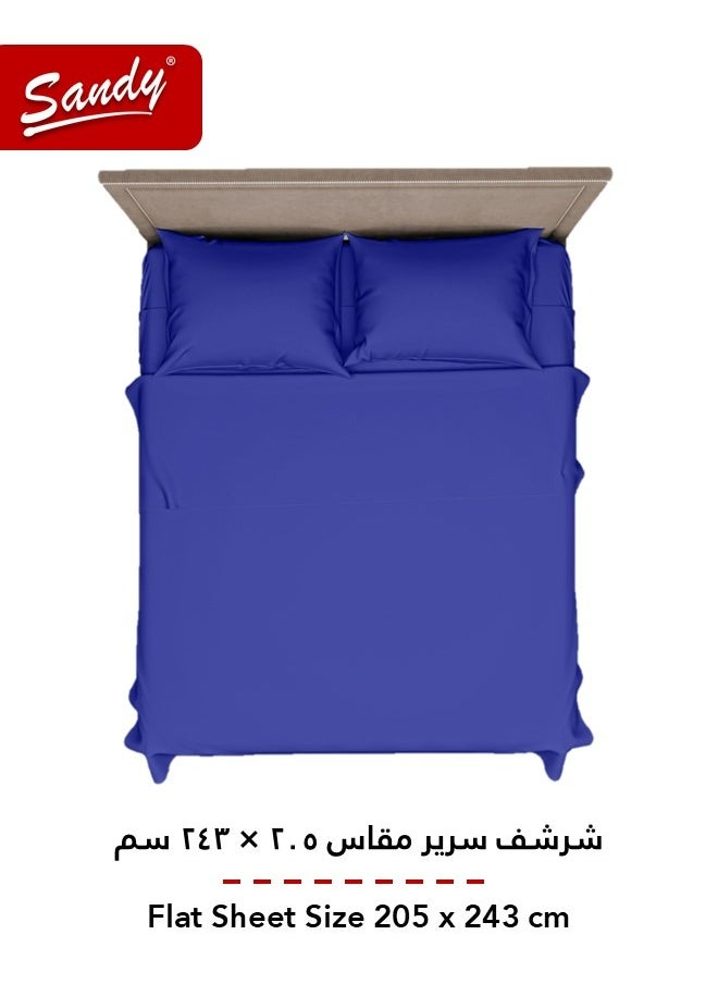 Sandy - Sandy Premium Hotel Quality Flat Sheet and Pillow Cases, Bed Sheet 3 Pieces Set, Soft & Breathable and Cooling, Full Size 243 x 205 cm, Nile - Image 1