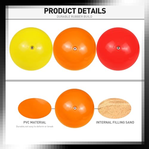 SYNGUCK 3 Pack Plyometric Weighted Balls for Baseball & Softball Training Set (4.6/7.9/17.6 oz) Improve Power, Pitching, Hitting - Perfect for Yoga, Fitness, Plyometrics - All Skill Levels - Image 4