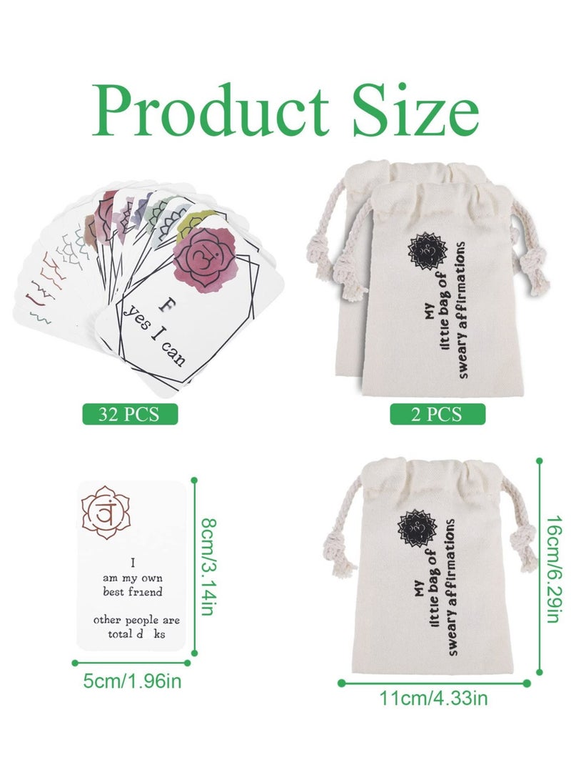 KASTWAVE 32 PCS Funny Affirmation Card Gift, Sweary Affirmation Cards, Positive Cards, Swear Cards for Self-Improvement, Encouragement Confirmation Card Set Birthday Gift Card for Friends - Image 4