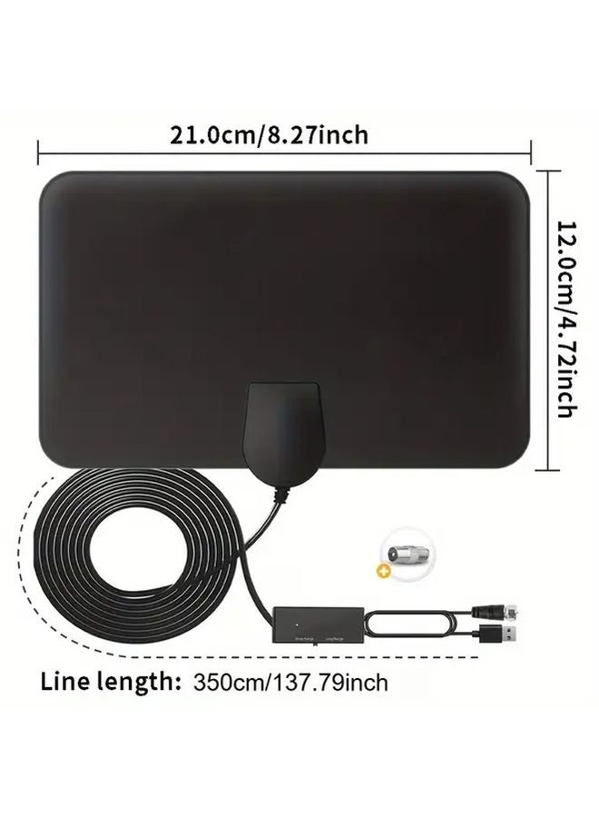 2023 Black Indoor Digital TV Antenna Amplifier 250 Mile Range 4K HD USB Powered - Image 5