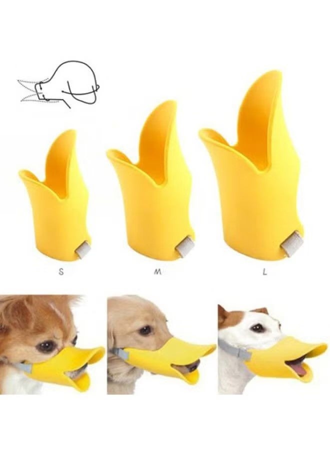 Uliova Dog Muzzle - Silicone Anti Bite Mouth Cover - Anti Bark Chew Training Mask For Small Dogs Yellow S - Image 2