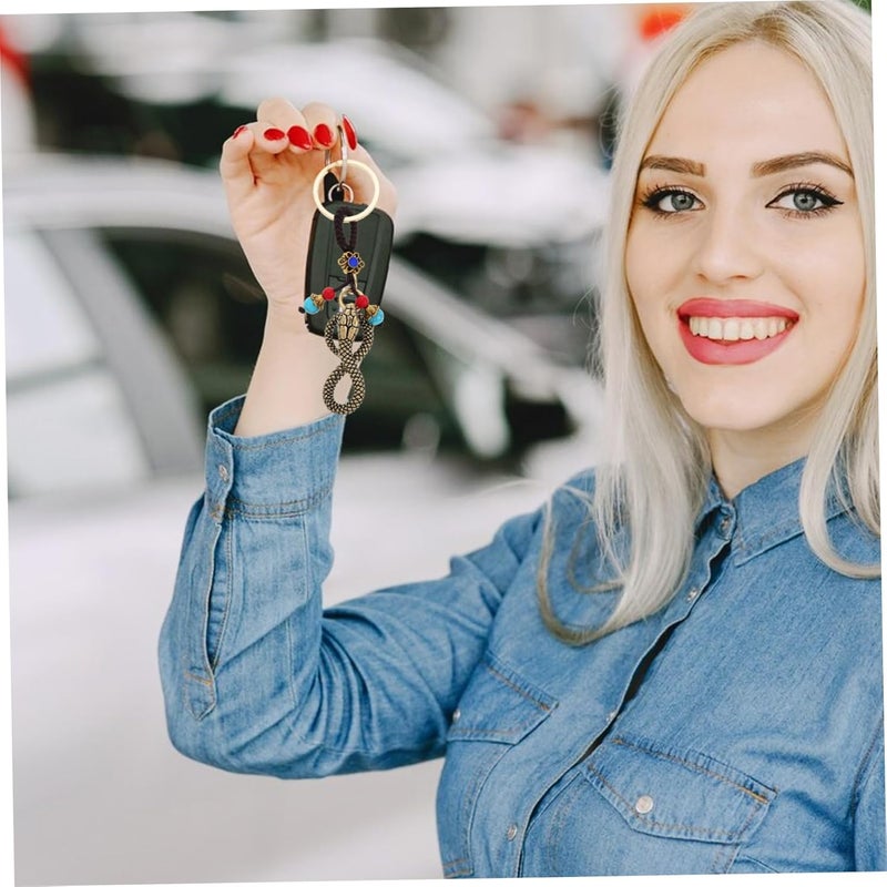 حلقة مفاتيح هيموبلو زودياك بشكل أفعى، قابلة للتحمل، منتج رجعي للسيارات، زينة للحقائب، مناسبة لجميع الأجناس، هدية تذكارية لسنة الأفعى وفقًا لعلم الفينغ شوي لجلب الحظ. - Image 5