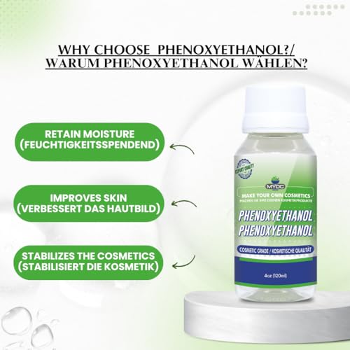 Myoc سائل MYOC فينوكسي إيثانول | سائل للحفظ، يستخدم في مرطب البشرة، واقي الشمس، العناية بالبشرة، العناية بالشعر، منتجات الأطفال، المنتجات التجميلية (120 مل) - Image 5