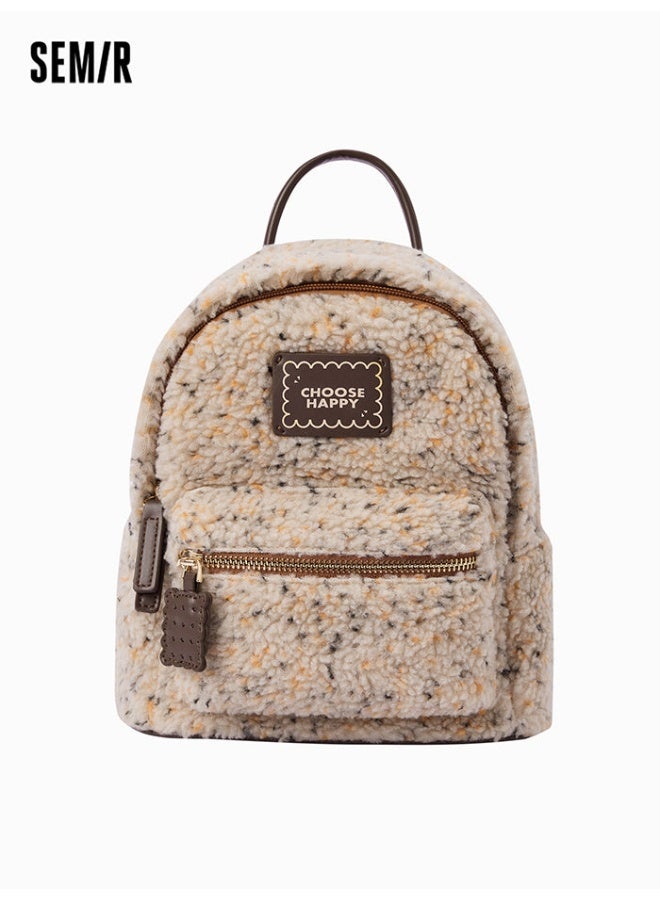 سيمير شنطة ظهر بفرو ناعم للنساء - Image 1