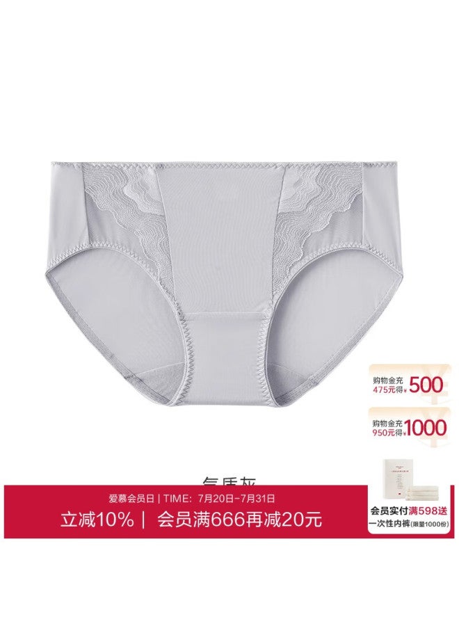 Aimer Women'S Cotton Antibacterial High Waist Panties Summer Flat Angle Pants Alb24401 M (165) - Image 1