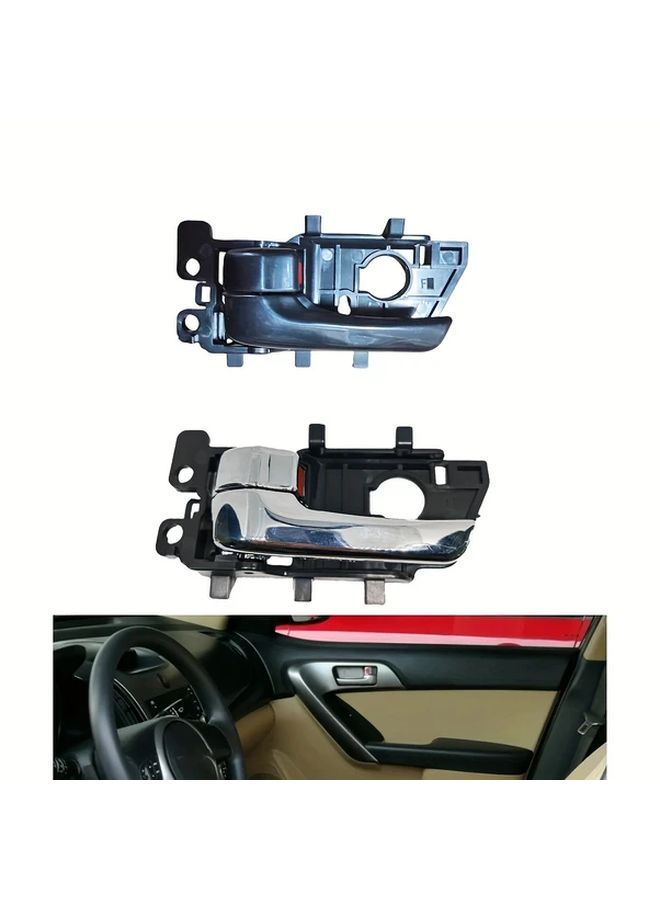 Kia Forte Cerato 2008 2013 Front Interior Door Handle Left Hand Silvery - Image 1