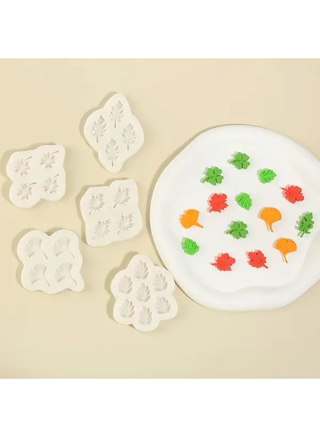 5Pcs Maple Leaf Cake Fondant Molds Y-288 For Baking Party - Image 1