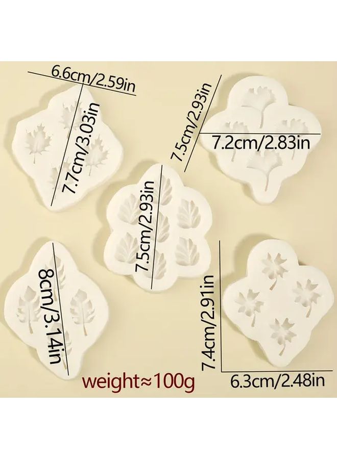 5Pcs Maple Leaf Cake Fondant Molds Y-288 For Baking Party - Image 3
