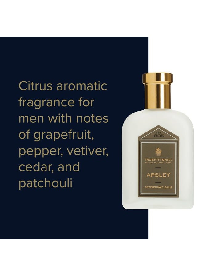 Truefitt & Hill Luxury Aftershave Balm - Apsley - Premium Soothing Moisturizer with Aloe Vera Extract - Ideal for Sensitive Skin, Razor Burn Relief, and a Silky Smooth Finish - 3.38 oz.  - Image 5