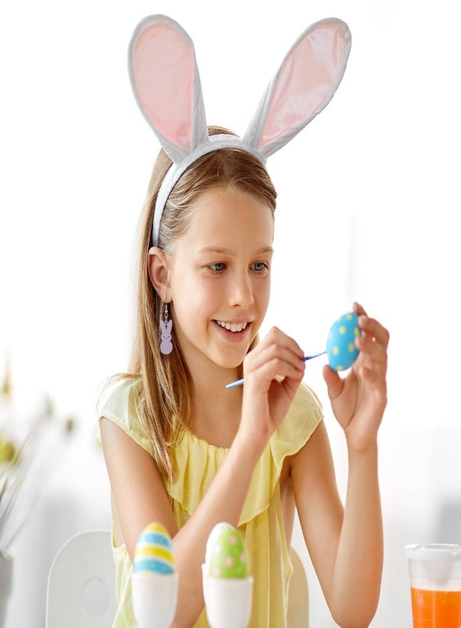 Xeyau 6PC Easter Peeps Bunny Earring Set Easter Basket Stuffers Sparking Rabbit Dangle Earrings Colorful Wooden Rabbit Earrings Bulk Cute Earring for Women Jewelry Accessorie (Colorful-A) - Image 3