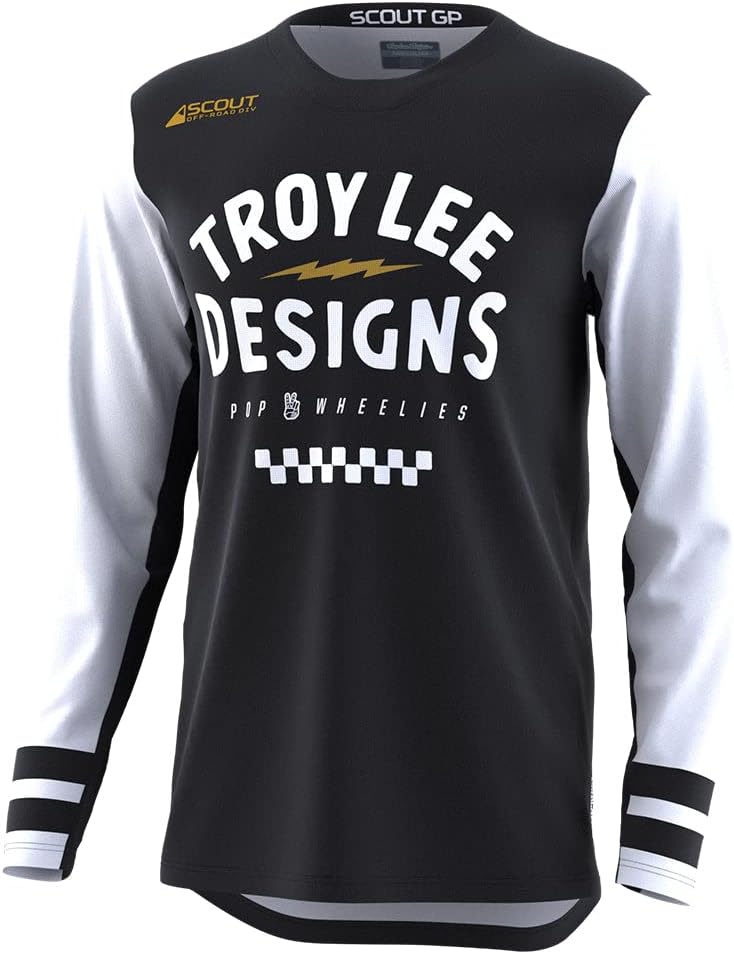 Troy Lee Designs Men's Scout GP Motocross Jersey - Black/White, Size M - Image 1