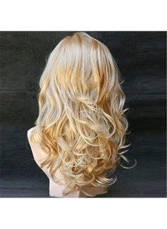 Kalyss Women'S Long Curly Body Wavy Heat Resistant Blonde With Highlights Wig Synthetic Full Hair Wig For Women (Blonde With Highlights)  - Image 4