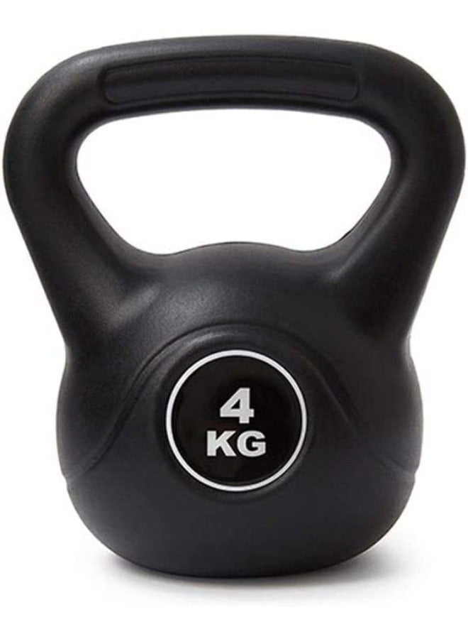 4 KG Kettlebell Fixed Weight Dumbbell With Neoprene Coating for Exercise Fitness Weight Strength Training Home Gym Outdoor Cardio Aerobics Pilates CrossFit Bodybuilding