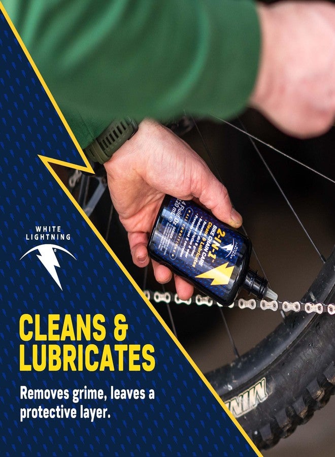 White Lightning 2-in-1 Bike Lubricant and Degreaser – Cleans, Lubricates & Protects Bicycle Chains and Gears, Reduces Friction, Rust Prevention, 4 Fl Oz - Image 2