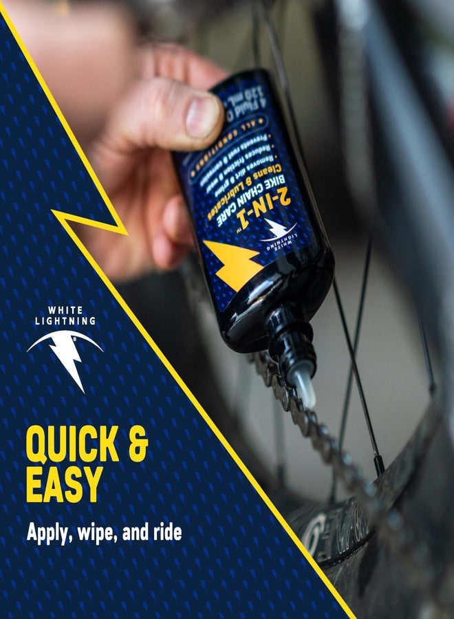 White Lightning 2-in-1 Bike Lubricant and Degreaser – Cleans, Lubricates & Protects Bicycle Chains and Gears, Reduces Friction, Rust Prevention, 4 Fl Oz - Image 3