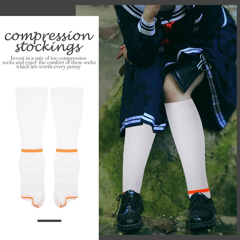 Compression Socks Xl Size, Mid-calf Anti-clot Elastic Stockings, Breathable Compression Garments for Circulation Support and Daily Protection Random Color - Image 3