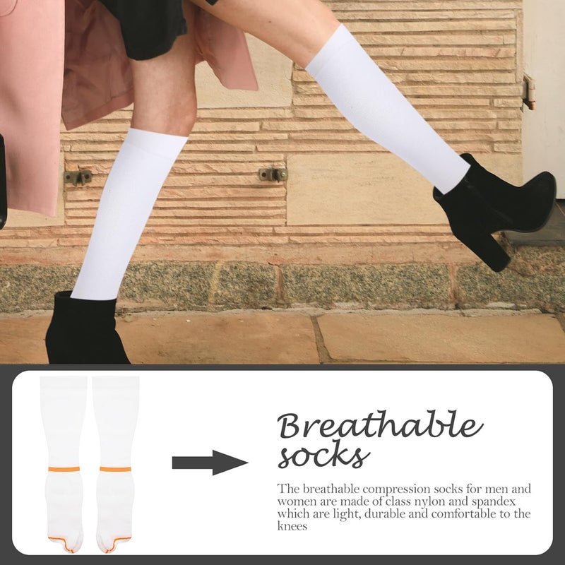 Compression Socks Xl Size, Mid-calf Anti-clot Elastic Stockings, Breathable Compression Garments for Circulation Support and Daily Protection Random Color - Image 4