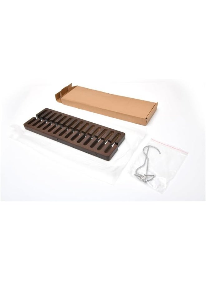 HOUSE DAY منظم أحزمة خشبي من HOUSE DAY - عبوة من 2 حامل أحزمة - حامل أحزمة للدواليب لتخزين الأحزمة والربطات للرجال أو النساء، حامل أحزمة، تخزين أحزمة، حامل ربطات، شماعة ربطات (برونزي) - Image 5