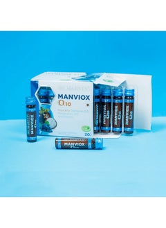 Manviox Q10 | Antioxidant Supplement With Co-Enzyme Q10 And Royal Jelly | 20 Drinkable Vials