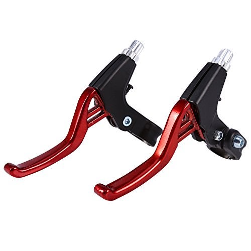 YOSOO ycle Brake Levers Hand Brakes for ycles 2Pcs Aluminium Alloy MTB Bike ycle Cycling Brake Level Handles (Red) Kent ycle Brake Handle - Image 1