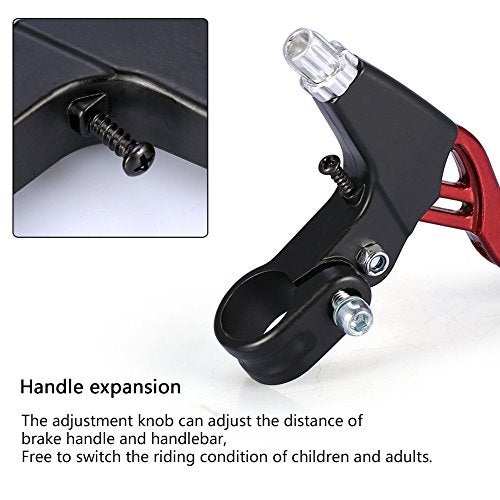 YOSOO ycle Brake Levers Hand Brakes for ycles 2Pcs Aluminium Alloy MTB Bike ycle Cycling Brake Level Handles (Red) Kent ycle Brake Handle - Image 3