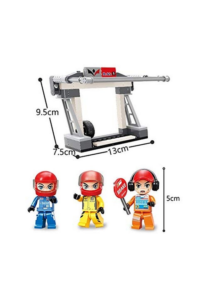Qman Qman Minecity Cars Pit Stop Puzzle Toy Set | Building Blocks | Emergency Maintenance Vehicle Blocks with Three Mini Figures for Kids 6-12 Years - (423 Pcs) Multicolor  - Image 5