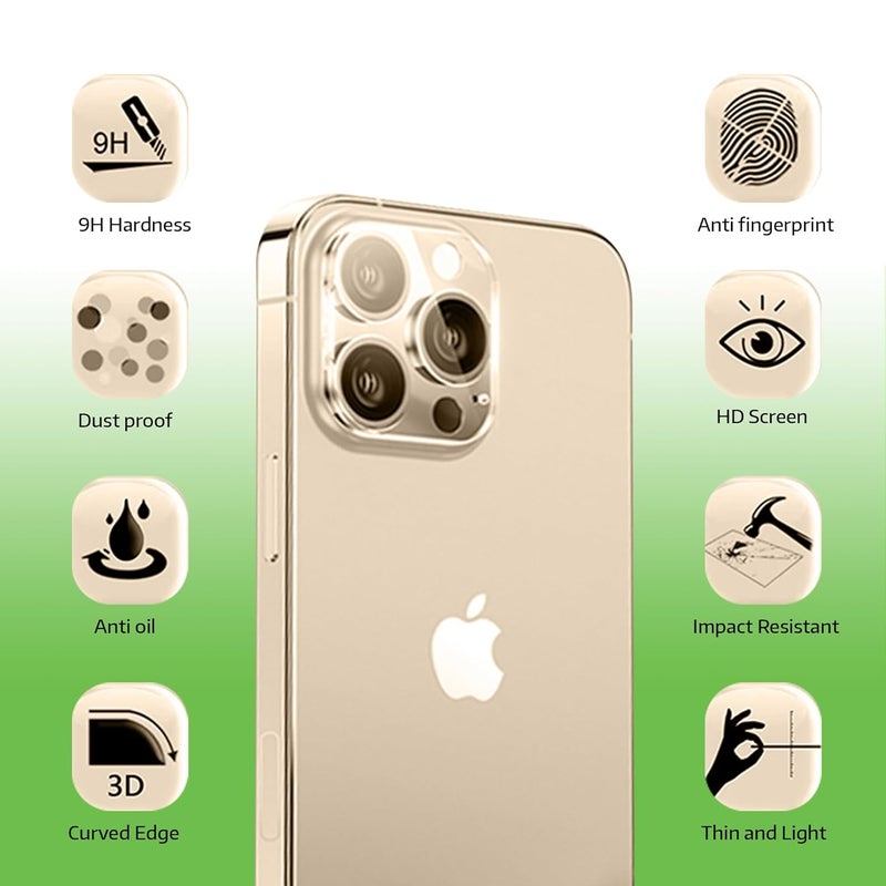 ZedGear Tempered Glass Camera Lens Protector For iPhone 13 Pro 6.1" & iPhone 13 Pro Max 6.7" Camera Lens Protection with Anti Scratch Ultra Clear 9H Hardness Glass For iPhone 13 Pro / 13 Pro Max - Image 3